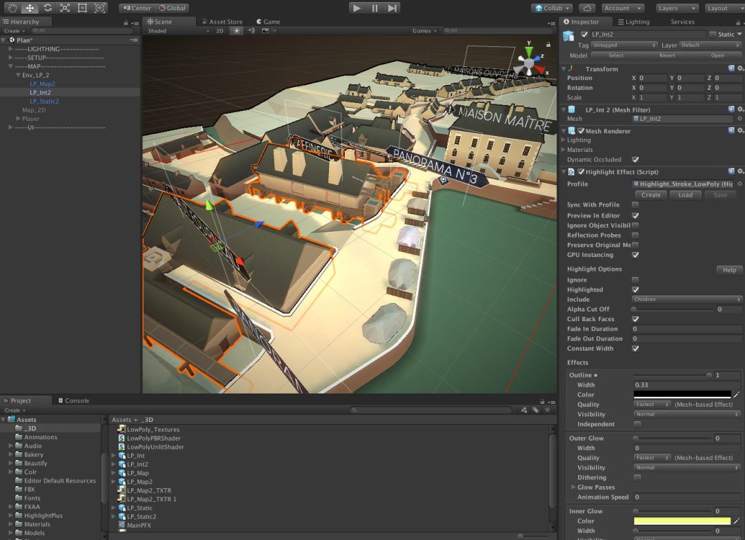 Post-production, assemblage des scènes 3D